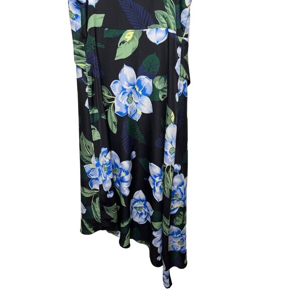 Banana Republic Floral Midi Dress XS Black Blue Boho Resort Style - Picture 11 of 13